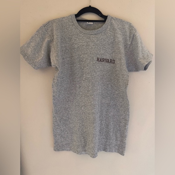 80s HARVARD X CHAMPION Vtg Grey Cotton Loopwheel T-Shirt M Made USA - Picture 1 of 6
